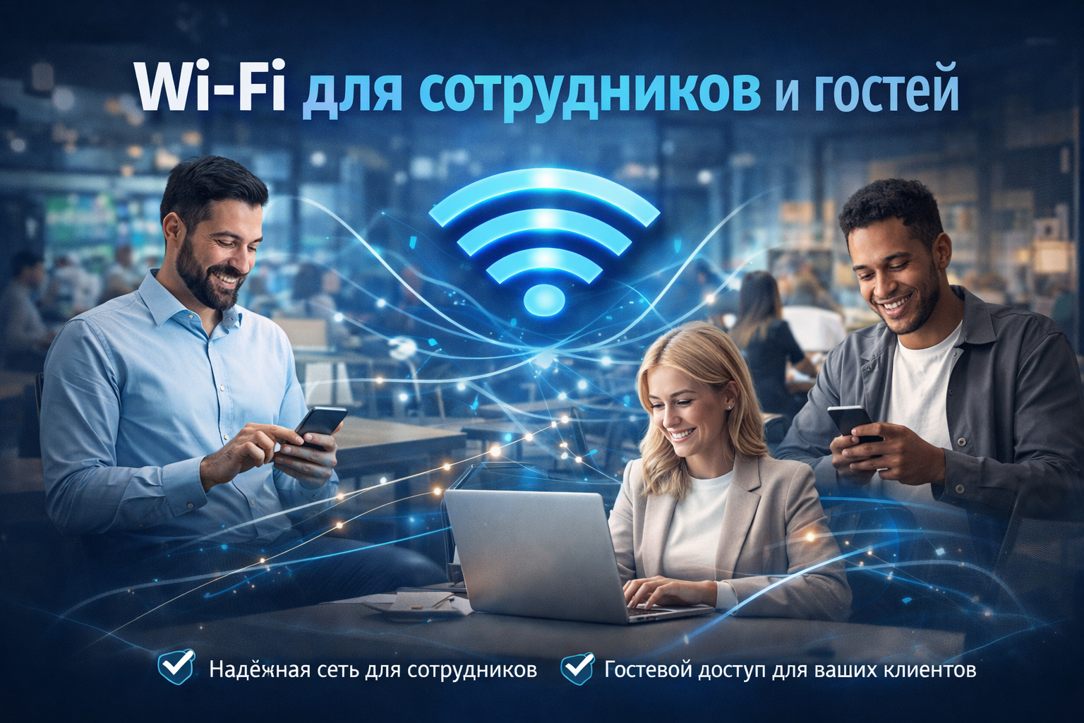 Wi-Fi для сотрудников и гостей