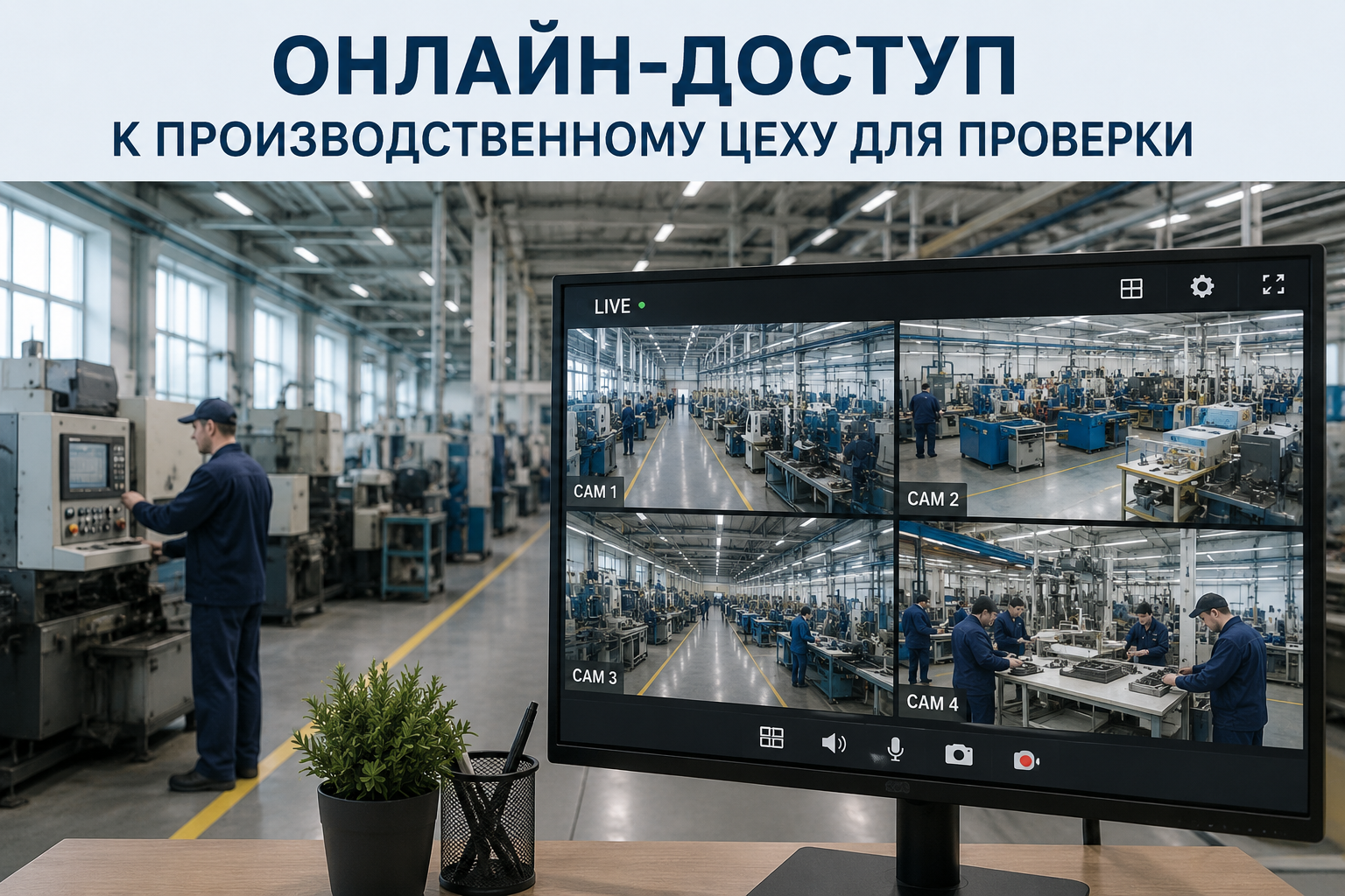 Доступ к цеху для проверки Онлайн-доступ к производственному цеху для проверки