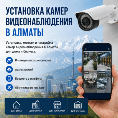 Установка камер видеонаблюдения в Алматы