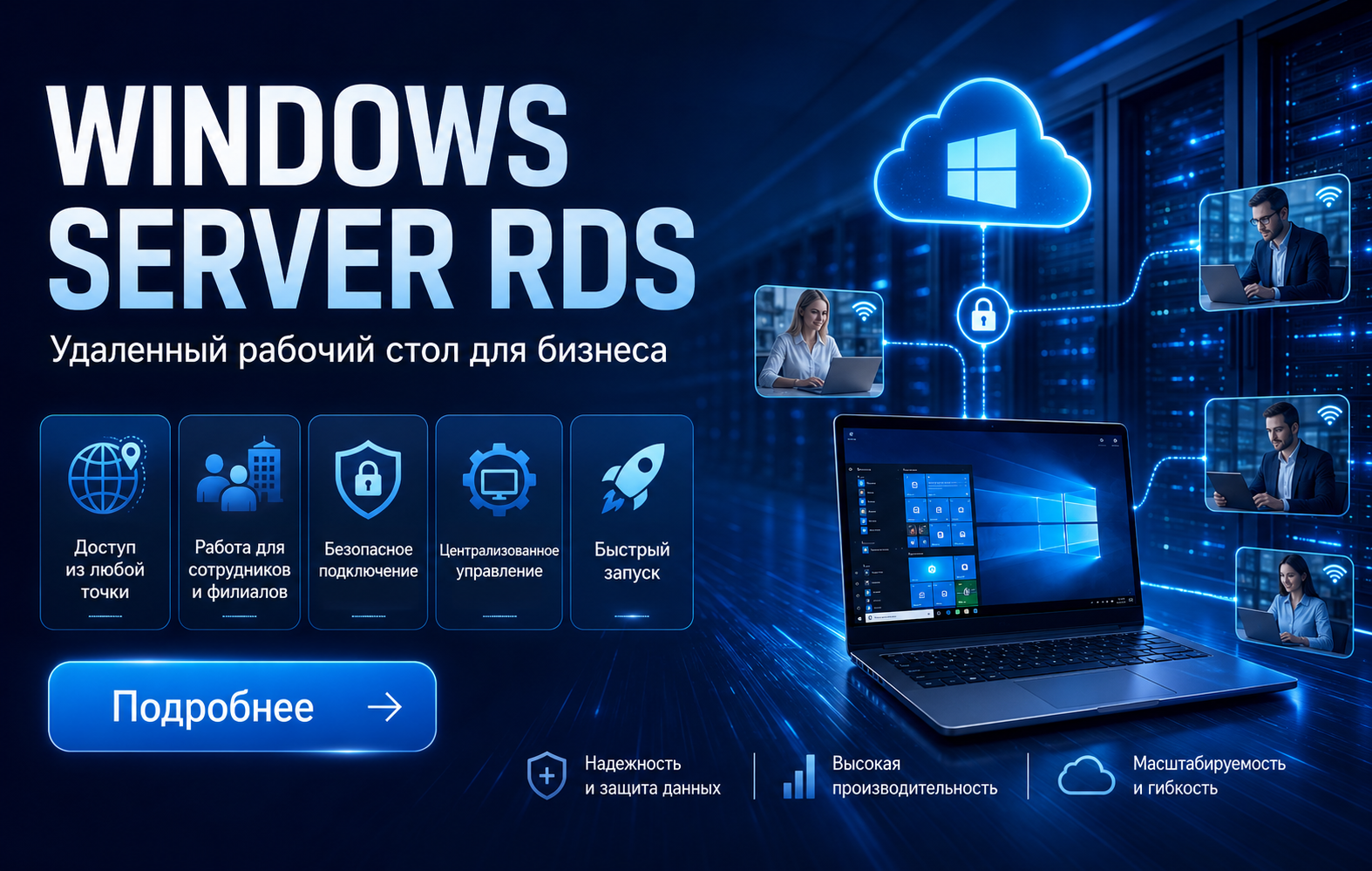 Windows Server RDS удаленный рабочий стол для бизнеса