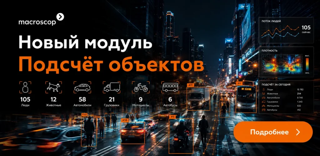 Macroscop — модуль подсчёта людей, автомобилей и других объектов