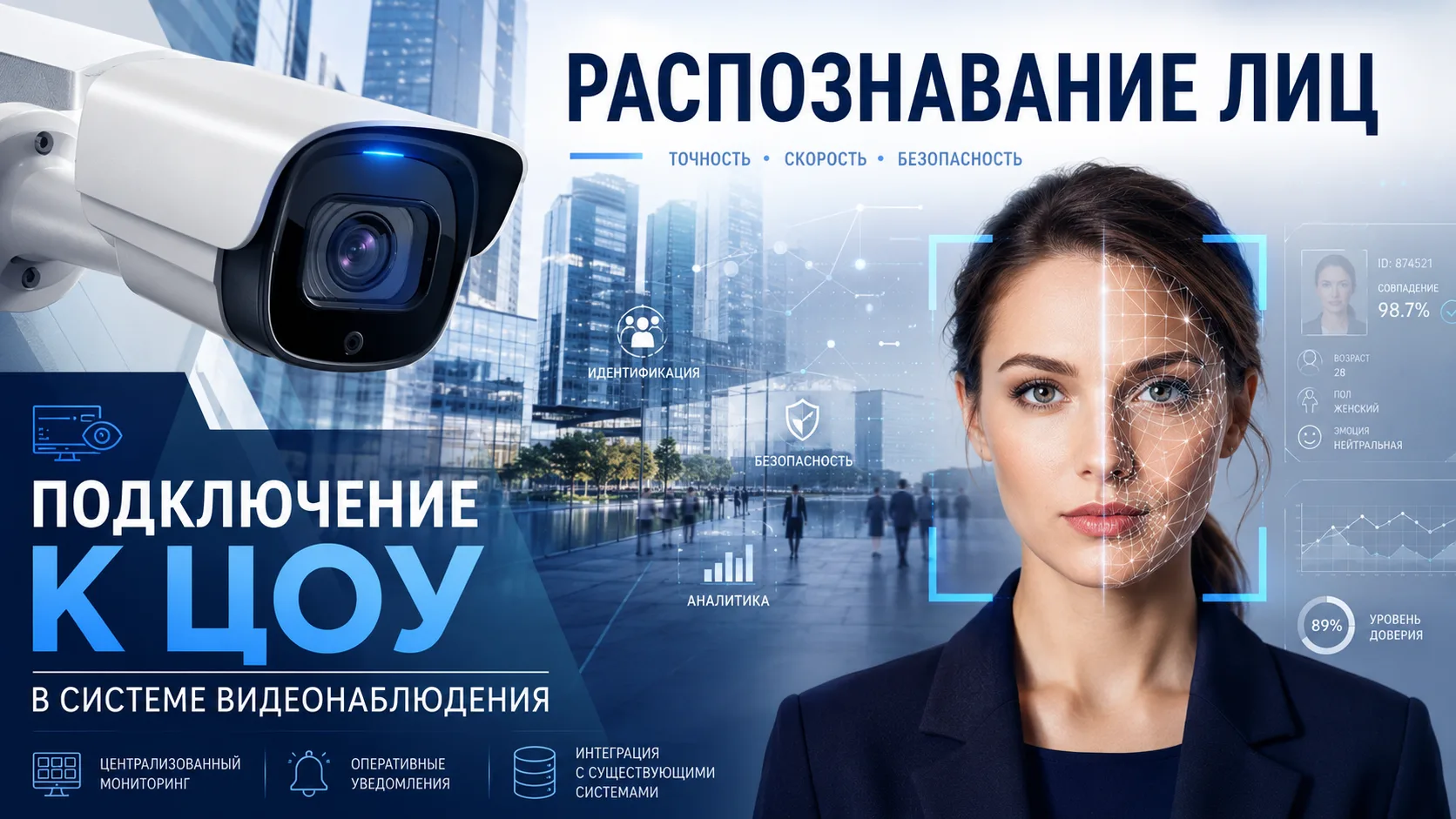 Подключение видеонаблюдения к ЦОУ в Астане, Алматы, Конаеве и Илийском районе