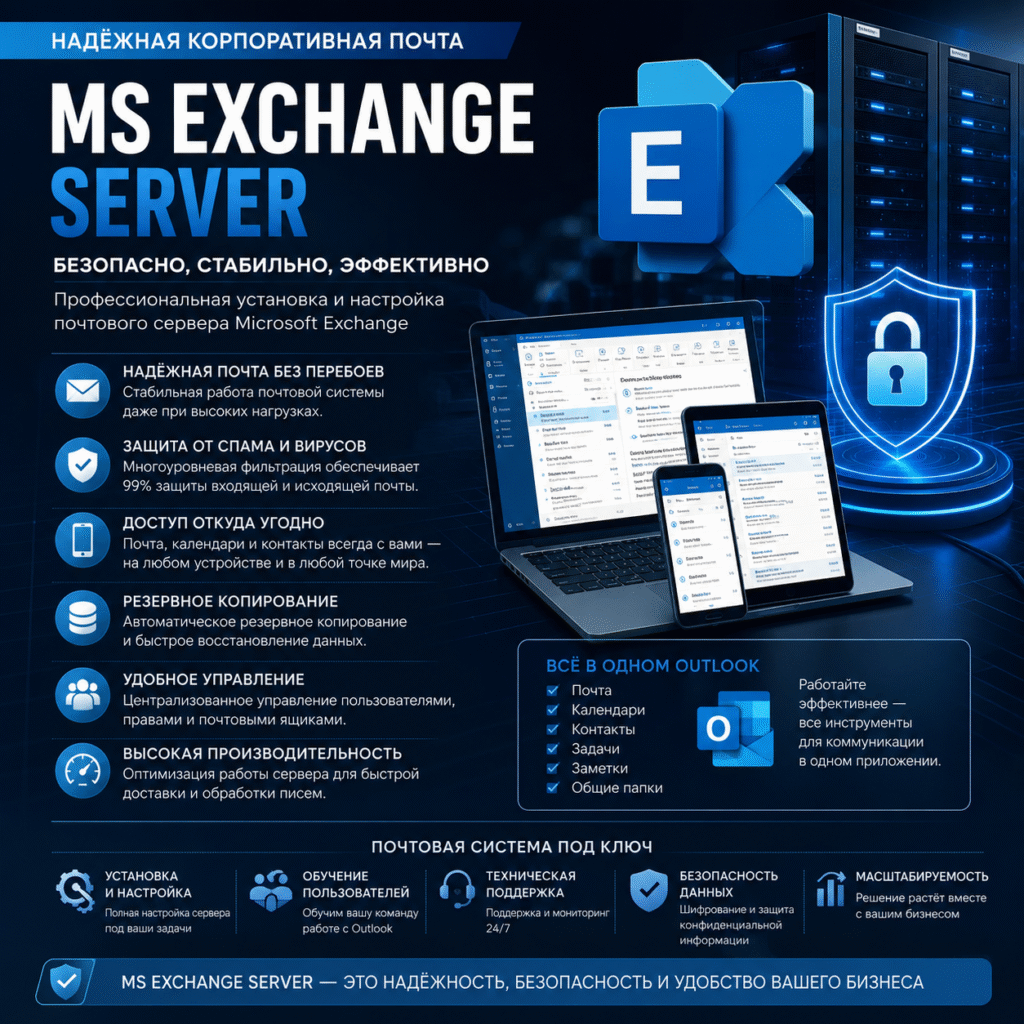 Установка и настройка Microsoft Exchange Server для корпоративной почты
