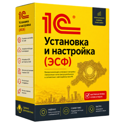 Установка и настройка (ЭСФ) — жёлтая коробка 1С