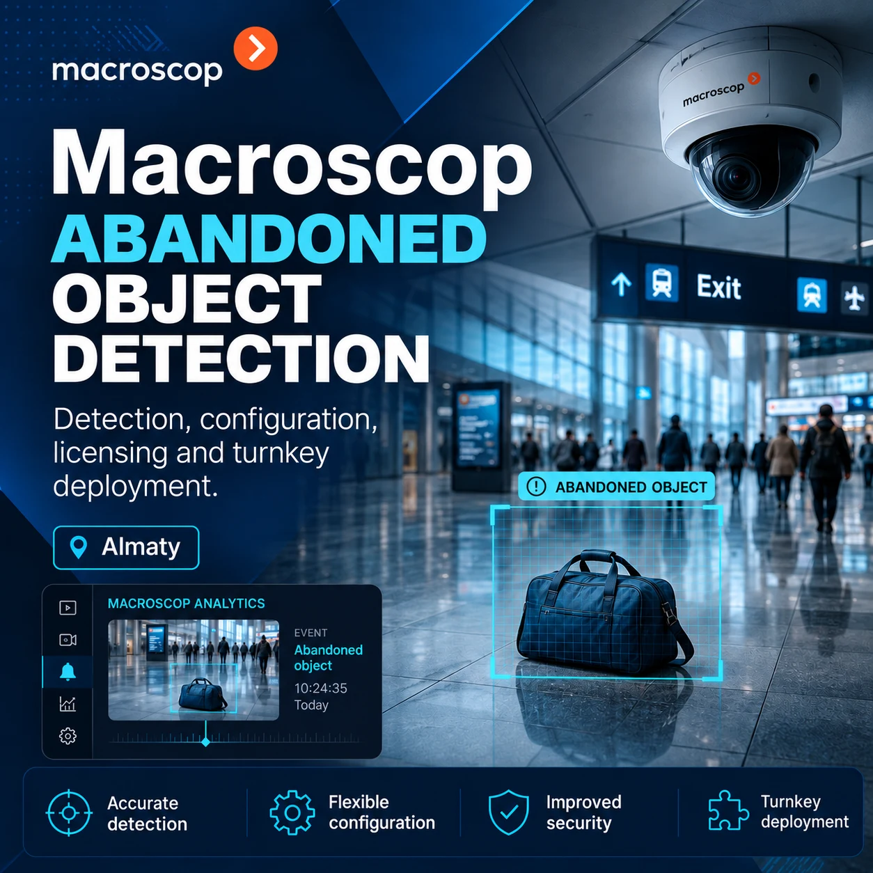 Macroscop abandoned object detection