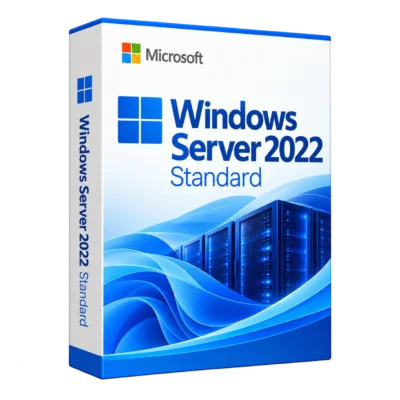 Windows Server 2022 Standard — белая объёмная коробка продукта