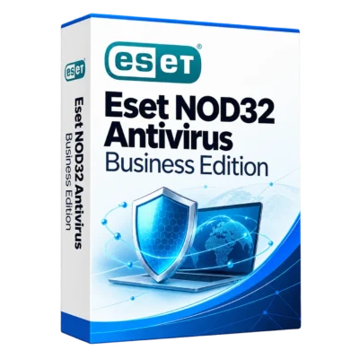 Eset NOD32 Antivirus Business Edition — белая объёмная коробка продукта