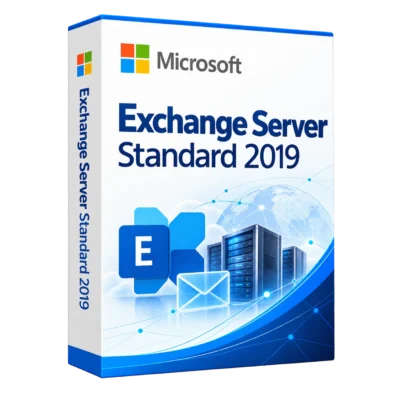 Exchange Server Standard 2019 — белая объёмная коробка продукта