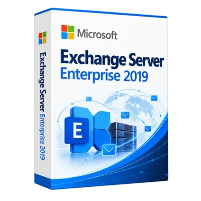 Exchange Server Enterprise 2019 — белая объёмная коробка продукта