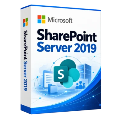 SharePoint Server 2019 — белая объёмная коробка продукта