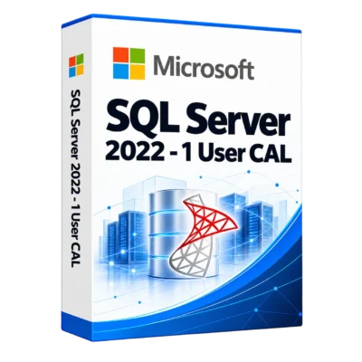 SQL Server 2022 - 1 User CAL — белая объёмная коробка продукта