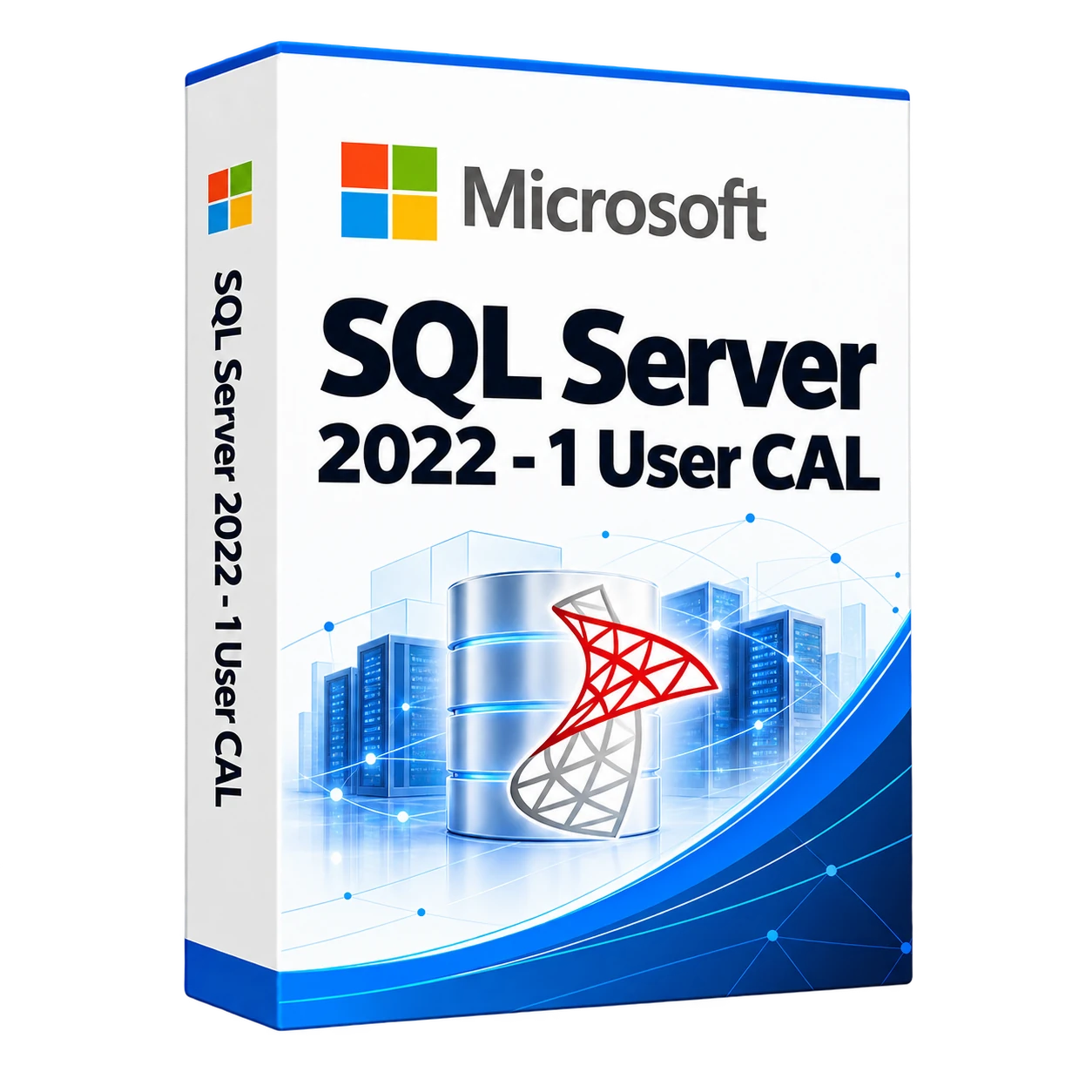 SQL Server 2022 - 1 User CAL — белая объёмная коробка продукта