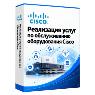 Реализация услуг по обслуживанию оборудования Cisco — белая объёмная коробка продукта