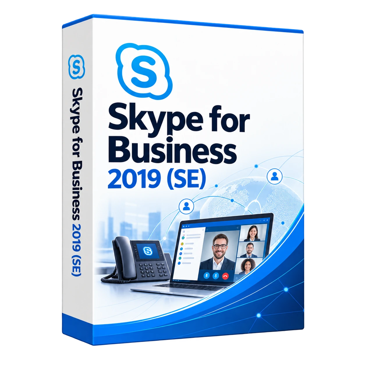 Skype for Business 2019 (SE) — белая объёмная коробка продукта