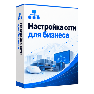 Настройка сети для бизнеса под ключ — белая объёмная коробка решения