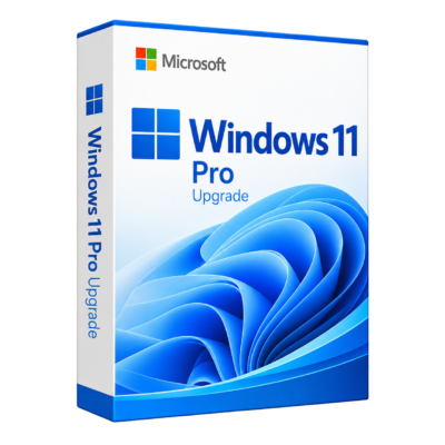 Microsoft Windows 11 Pro Upgrade — белая объёмная коробка с обозначением редакции Pro и обновления Upgrade
